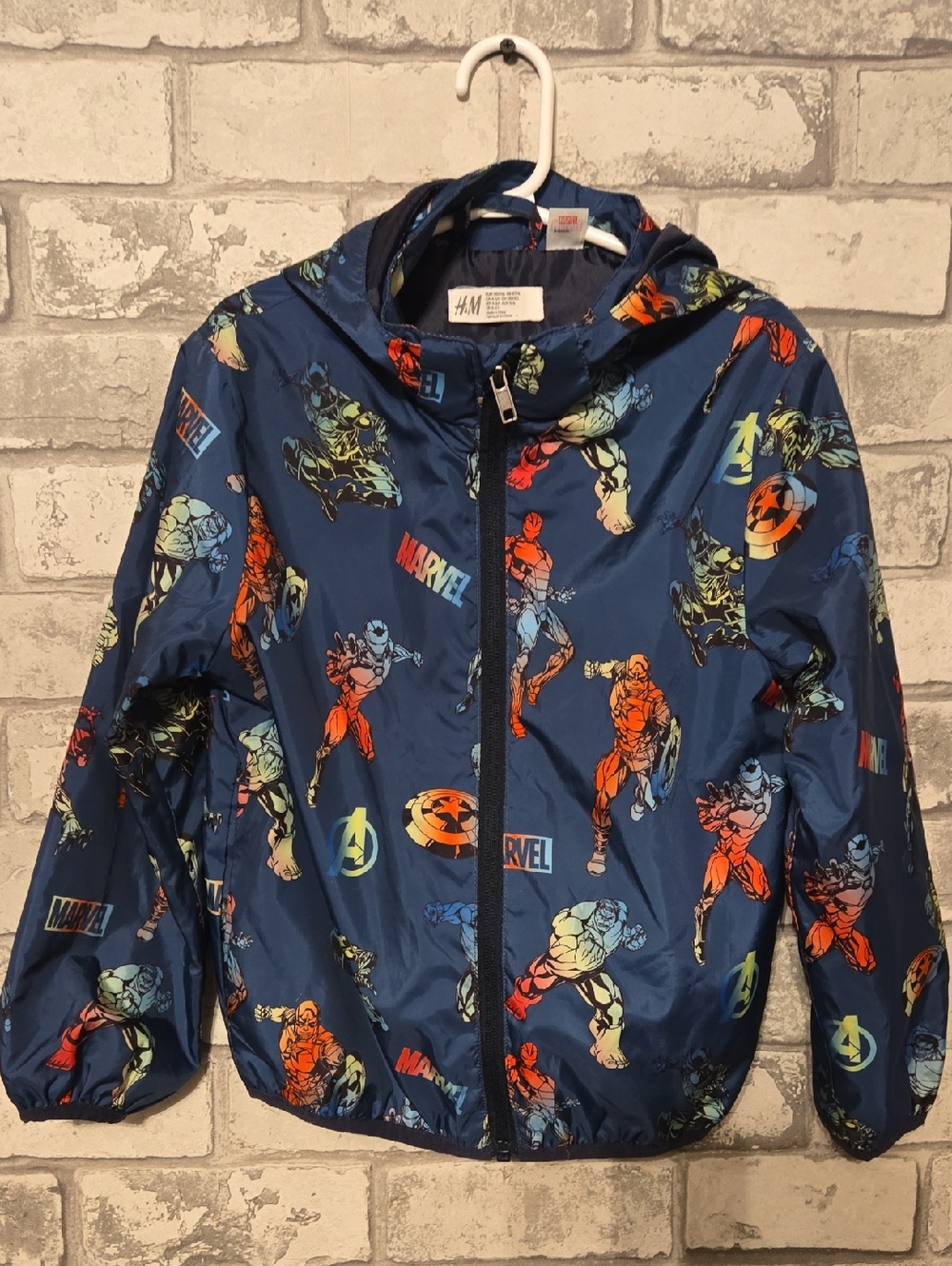 H&M Avengers Navy Jacket with Red and Blue Accents 4-6 Years